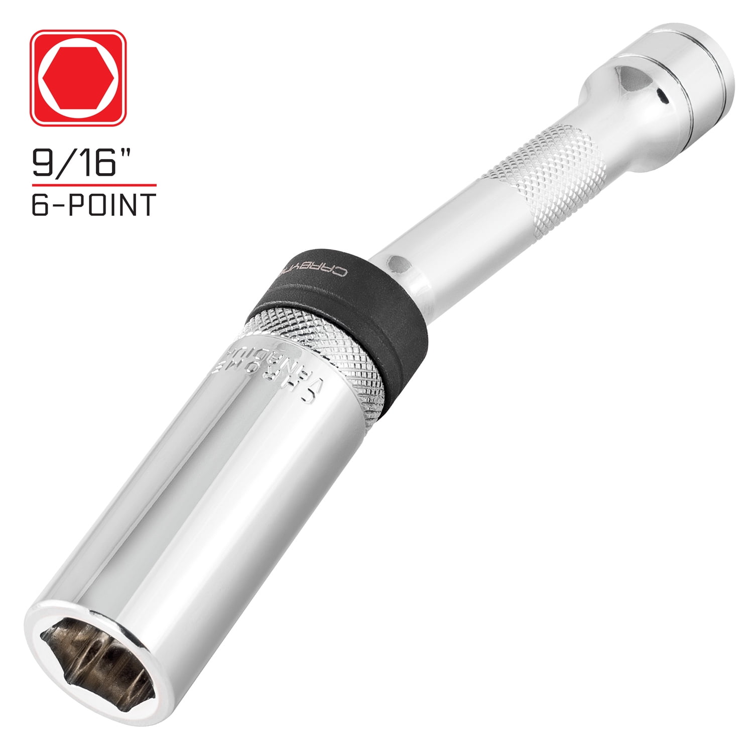 CARBYNE 9/16-inch 6 Magnetic Swivel Spark Plug Socket 