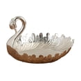 thumbnail image 3 of Plato de frutas, soporte para almacenar alimentos, mostrador decorativo, plato para servir bocadillos de aleación de zinc plata, 3 of 9