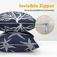 thumbnail image 4 of Summer Navy Blue Starfish Pillow Covers 20x20 Inch Set of 2 Beach Sea Coral Throw Pillowcase Cotton Linen Square Decorative Nautical Coastal Themed Cushion Cover for Sofa Bedroom Indoor Outdoor Party, 4 of 6