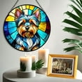 thumbnail image 6 of Yorkshire Terrier Stained Glass Suncatcher, Yorkshire Terrier Glass Suncatchers for Windows For Merry Christmas, 6 of 7
