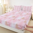 thumbnail image 3 of Homewish Magic Reindeer Print Full Size Sheets for Kids, Cute Christmas Tree Bed Sheets, Kawaii Pink Cartoon Sheet Sets, Lightweight Room Decor, 4 Pieces, 3 of 7
