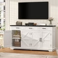 thumbnail image 4 of TEENFON Farmhouse Buffet with 3 drawers and 4 Doors, Accent Stoarge Cabinet with 2 Adjustable Shelves, for Living Room, Dinging Room, White, 4 of 8