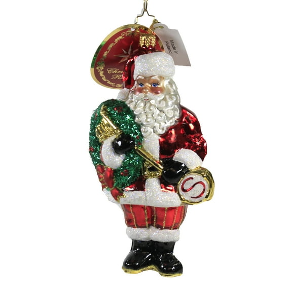 Key To Christmas Cheer - 1 Glass Ornament 6.25 Inch, Glass - Ornament Santa  Christmas 1020039