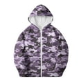 thumbnail image 6 of FAIOROI Little Girls Camo Jacket 5T Purple - 100% Polyester Lightweight Full Zip Pockets Durable Easy Wash for Spring/Fall, 6 of 8