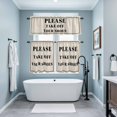thumbnail image 4 of Please Take off Your Shoes Kitchen Curtains Valances and Tiers Set of 3 Simple Text Tier Curtains and Valance with Rod Pocket for Small Windows, 27.5"x36", 4 of 9