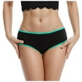 thumbnail image 1 of FhsagQ Panties Women's Panties Sleep Slips Women's Seamless Solid Color Simple Color Edge Low Rise Underwear Plus Size Panties for Women 5X-6X Maxi Women Panties Fishnet Green M, 1 of 4