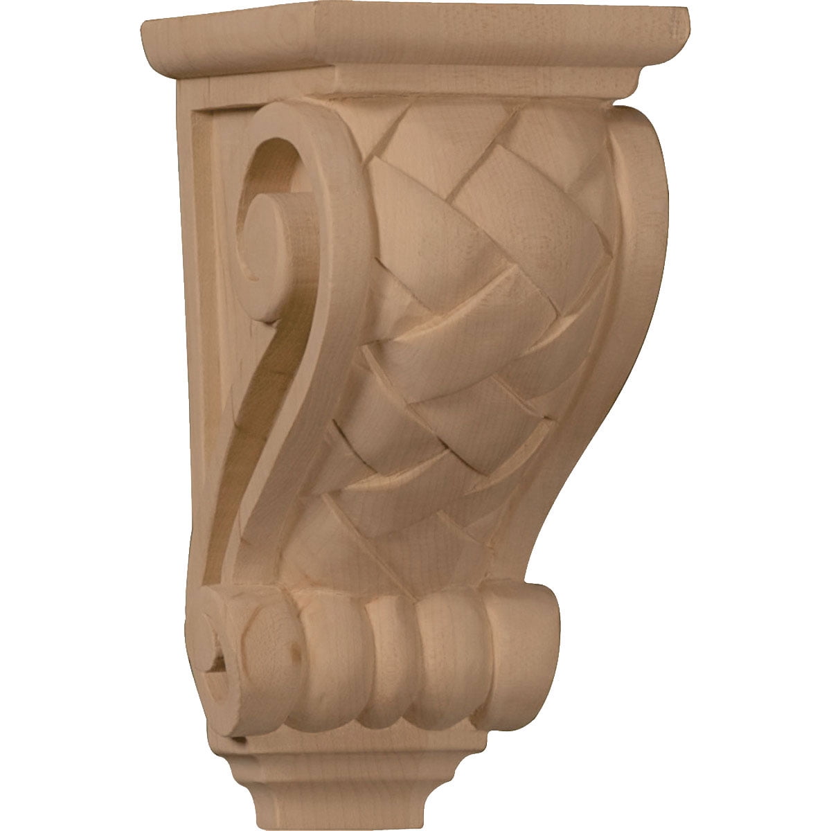 Ekena Millwork CORW03X04X07BWRO-CASE-2 3 1/2 inch W x 4 inch D x 7 inch H Small Basket Weave Corbel 2-Pack , Red Oak Ekena Millwork CORW03X04X07BWRO-CASE-2 3 1/2 inch W x 4 inch D x 7 inch H Small Basket Weave Corbel 2-Pack , Red Oak