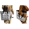 thumbnail image 5 of LinYooLi Puffer Tote Bag for Women Boho Quilted Handbag Padded Shoulder Bag Winter Soft Lightweight, 5 of 7