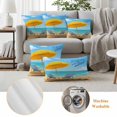 thumbnail image 6 of Outdoor Pillow Covers Pack of 2, Ocean Beach Blue Sky Loungers Waterproof Throw Pillowcase Cushion Cases, Sun Umbrella Starfish Decorative Pillow Cover for Couch Sofa Home Bed Patio, 6 of 9