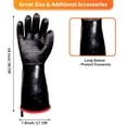 thumbnail image 3 of 6X Guantes para Barbacoa: Guantes Gruesos Resistentes Al de 1472 °F con Gancho en S, Manoplas para Horno de Cocina de 14 Pulgadas, Guantes Impermeables para Parrilla, 3 of 5