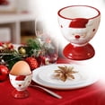 thumbnail image 1 of Christmas Decor Glass&Bottle Ceramic Christmas Egg Cup Funny Christmas Egg Cup Santa Egg Cups Adorable Egg Stand Egg Container Ceramic Egg Supporting Rack Egg Egg Organizer For Serving Break, 1 of 9