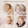 thumbnail image 5 of Laklulu Bandas florales para bebés y niñas, bandas elásticas con corona de flores de nailon para niños pequeños, paquete de 3, 5 of 5