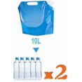 thumbnail image 3 of 2-Pack Foldable Water Storage Bag, 10L Portable Collapsible Water Container for Outdoor Activities, Camping, Hiking, Picnic, and BBQ Use, 3 of 5