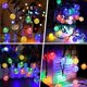 thumbnail image 4 of 20 luces LED solares para exteriores de 5 m (de colores), luces de jardín impermeables con energía solar, luces de cadena decorativas con forma de bola de cristal para jardín., 4 of 5