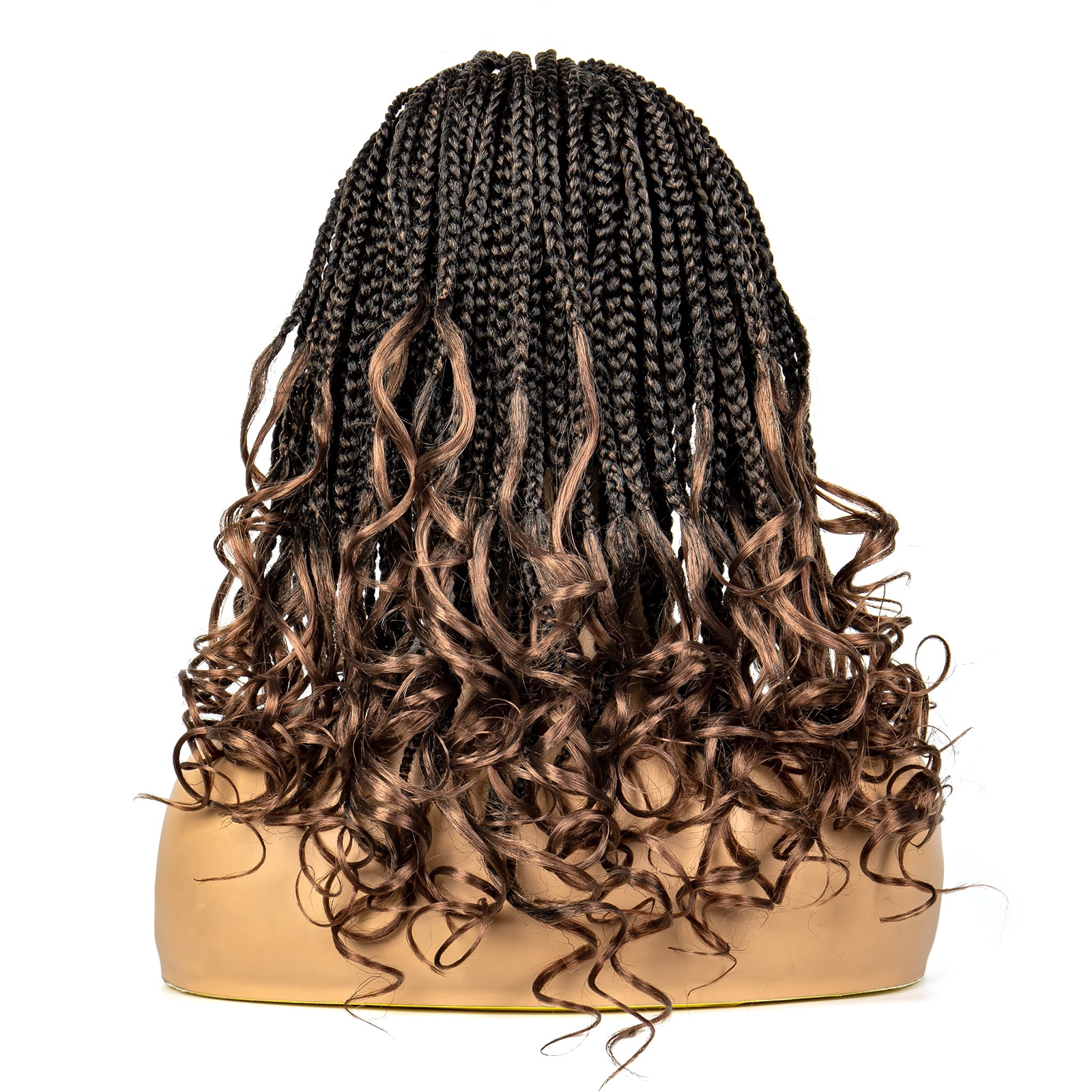 Braided Wigs for Black Women Synthetic Lace Front Wigs Square Knotless Box Braided Wigs Lightweight Cornrow Braid Braiding Hair Wigs 18 inches (1B/30 Color)