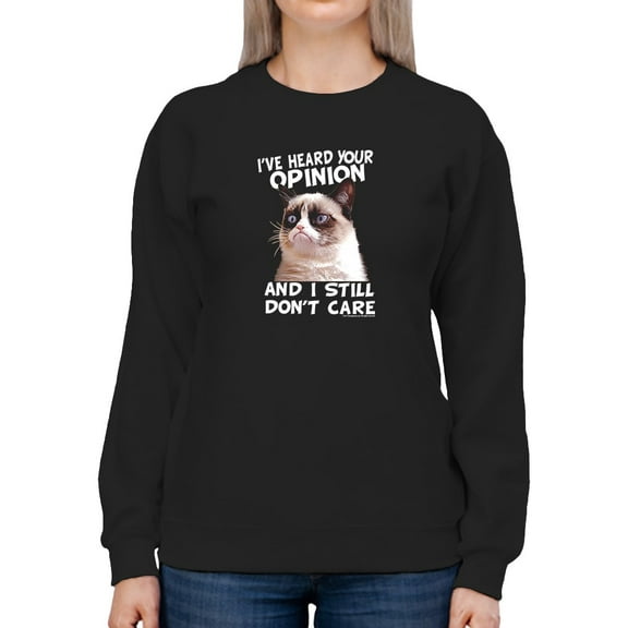 I've Heard Grumpy Cat Sweatshirt Women -T-Line Designs, Female XX-Large