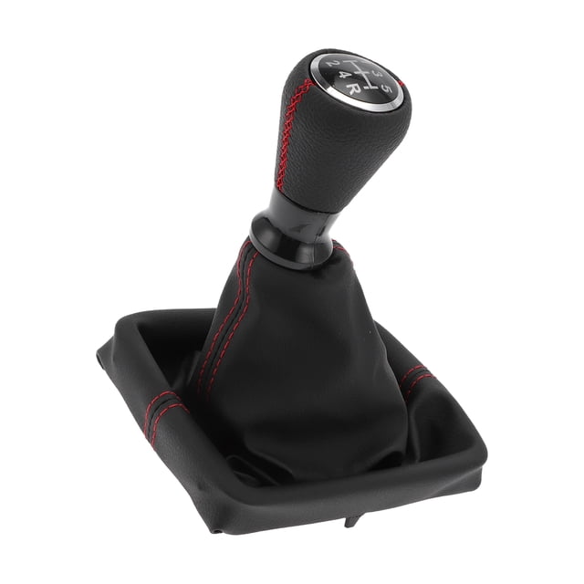Pomo de cambio de marchas Unique Bargains con cubierta 5 velocidades para Peugeot 206 1998-2012 de cuero sintético