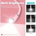 thumbnail image 3 of Rechargeable LED Neck Reading Light, Book Lights for Reading in Bed, 3 Brightness Levels, Flexible Soft Silicone Arms Comfortable Wear, Long Lasting, Perfect for Craft & Knitting, Pink, 3 of 12