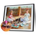 thumbnail image 1 of Cuadros Decorativos 5D bricolaje taladro redondo completo diamante pintura pintura al óleo niñas decoración del hogar (WT852) Tmvgtek embutido en tela, 1 of 7