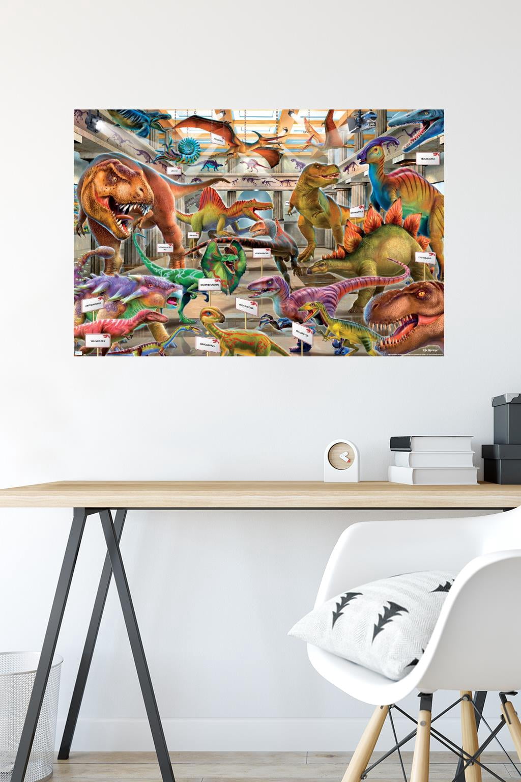 PD Moreno - Dinosaur Museum Wall Poster, 22.375" x 34"