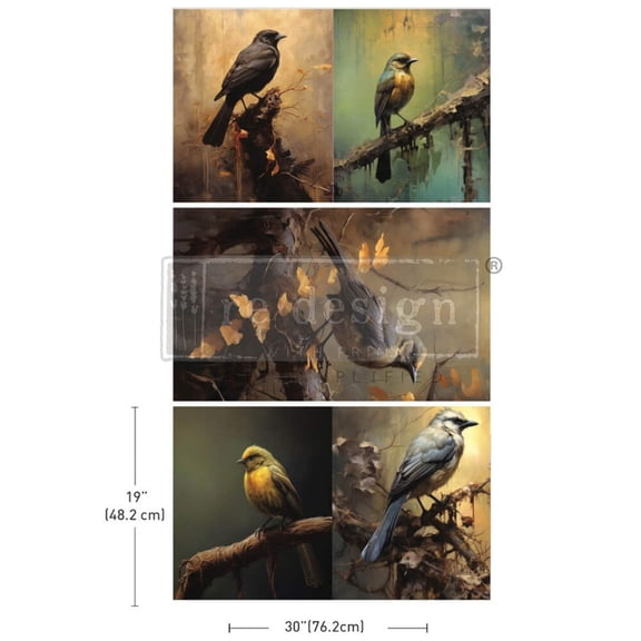 Prima Re-Design Decoupage Decor Tissue Paper-Avian Dreamscape