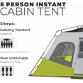 thumbnail image 3 of CORE 11' x 9' 6 Person Instant Cabin Camping Tent, 23lbs, Light Gray, 3 of 11
