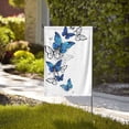 thumbnail image 4 of Wukai Blue Flying Butterflies Garden Flags Double Sided Welcome Garden Yard House Flags Outside Outdoor House (Only Flag), 4 of 8