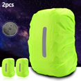 2PCS Backpack Rain Cover Outdoor Night Travel Reflective Rain Cover ...