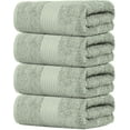 thumbnail image 4 of Dewalls Maisons 4-Pack Large Bath Towels, 100% Cotton 27x54 Inches, Quick Drying, Super Absorbent, Perfect for Daily Use, Bathroom & Hotel - Soft Green Color, 4 of 8