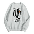 thumbnail image 3 of Pregnant Halloween Sweatshirts for Women 2025 Crewneck Pregnancy Announcement Skeleton Graphic Sweatshirt Pullover Top, 3 of 6