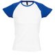 thumbnail image 1 of SOLS - Camiseta de manga corta bicolor modelo Milky para mujer (Blanco/Azul Real), 1 of 3