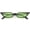 Shiny Black / Green, variant on Women's Thin Extreme Cat Eye Sunglasses Rectangle Lens 47mm (White / Smoke)