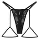 thumbnail image 2 of Conjunto lencería encaje sexy Gibobby negro para mujer Copas encaje delicadas con aros suaves Bragas tanga encaje （Negro， M), 2 of 4