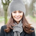 thumbnail image 4 of ADDHAT 1Jgo Conjunto Mujer Gorro Y Bufanda Oscuro Calentador Para Uso Diario, 4 of 6