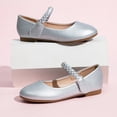 thumbnail image 4 of KPOPLK Girl's Glitter Dress Shoes Toddler Party Sparkly Princess Shoes Mary Jane Shoes Colorful Ballet Flats in Wedding Casual Wearing Size 1,Silver, 4 of 6