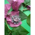thumbnail image 2 of Real 925 Sterling Silver Pendant For Women Men, Genuine Oval Pink Rose Quartz Gemstone Unique Handcrafted October Birthstone Jewelry, 2 of 6