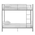 thumbnail image 5 of Manor Park Premium Twin Over Twin Metal Bunk Bed, Silver, 5 of 10