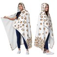 thumbnail image 2 of Floral Giraffe Wearable Blanket Hoodies for Women Men Adults Giraffe Lovers Plush Lightweight Funny Giraffes Hooded Blankets for Camping Office Decor Birthday Gifts 60×80 Inch, 2 of 5