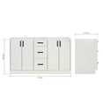 thumbnail image 2 of Ariel Kelly 60 Inch Double Sink Base Cabinet In White, 2 of 11