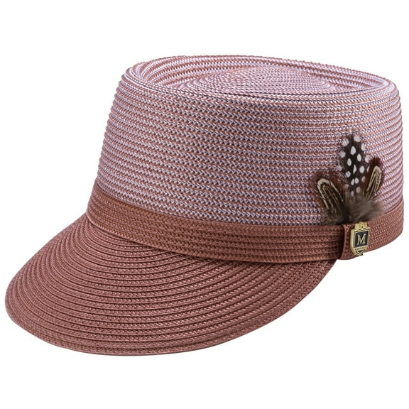 Men's Braided Two Tone Legionnaire Hat in Cognac H-67