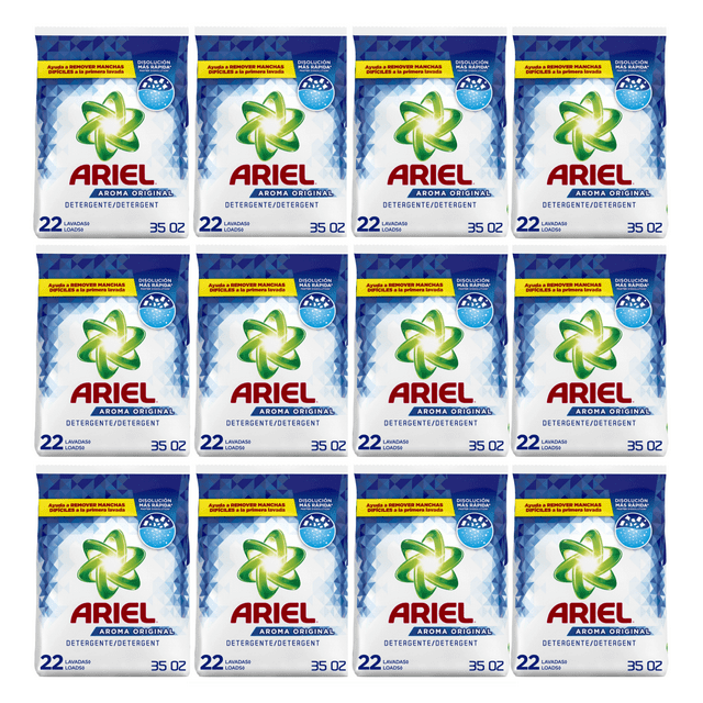 Ariel Laundry Detergent Powder, Original, 22 Loads (35 oz., Pack of 12