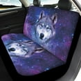 thumbnail image 4 of Xoenoiee Wolf Galaxy Print Car Seat Covers Front and Rear Bench Protector, Universal Fit, Durable Washable Polyester Auto Interior Accessoies Car Seat Cover Full Set, Pack of 4, 4 of 7