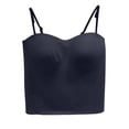thumbnail image 6 of FASHOFT Womens Tank Top With Built In Bra Lightweight Breathable Basic Cami Minimalist Thin Spaghetti Strap Inner Wear With Padded Cups Womens T Shirts Dark Gray C, 6 of 6