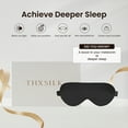 thumbnail image 3 of THXSILK Luxury Silk Sleep Mask for Woman, Natural 25 Momme Mulberry Silk, Night Eye Shade with Elastic Strap/Headband, Black, 3 of 6
