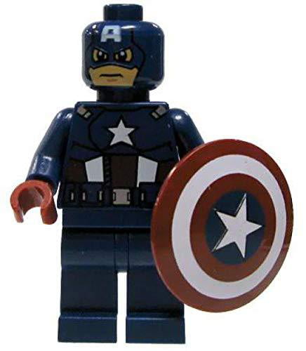 LEGO Marvel Super Heroes Captain America Dark Blue Suit,Black Hands minifigure 