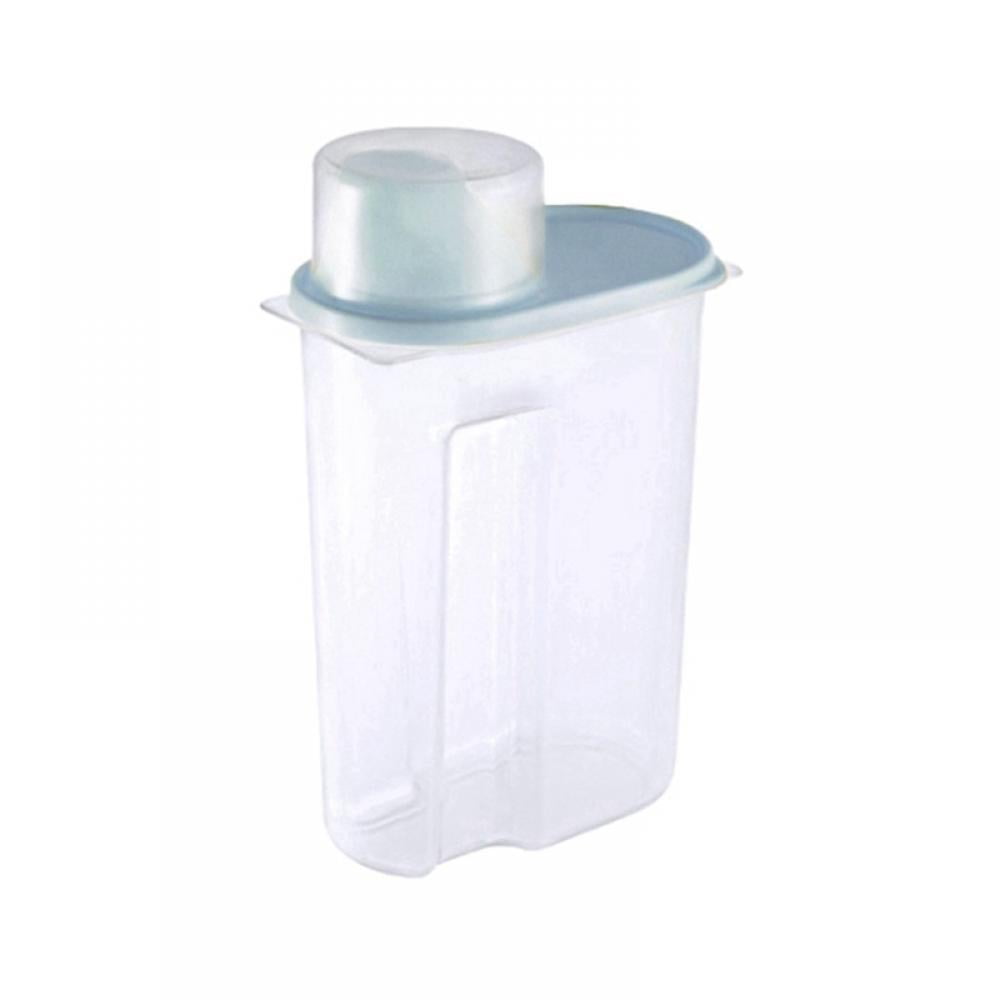 Transparent Tank Kitchen Grain Rice Storage Box Food Container Kitchen  Cereal Jars with Measuring Cup Spout