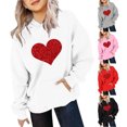 thumbnail image 1 of YUEHUA Valentine's Day Hoodies for Teen Girls Kids Boys Cute Sweatshirt Oversized Long Sleeve Pullover Tops Trendy Preppy Clothes, Size 12-13 Years, 1 of 3