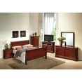 thumbnail image 3 of Passion Furniture Louis Philippe Cherry Queen Sleigh Bed with High Footboard, 3 of 3