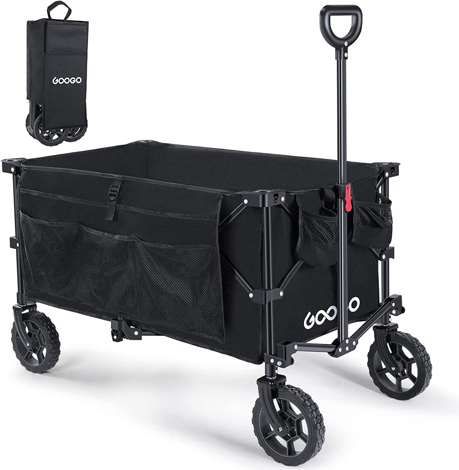 Foldable Utility Wagon Large Capacity, Heavy Duty Collapsible Wagons
