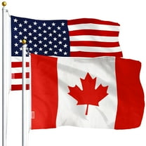 G128 Wholesale Lot: 3x5 ft USA & Canada Flags, Printed Polyester, Maple Leaf, Country Flags